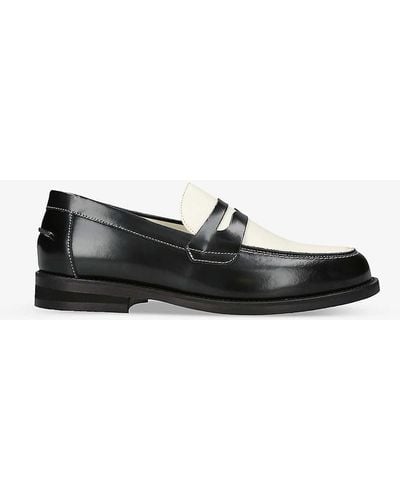 Duke & Dexter Wilde Penny Leather Loafers - Black