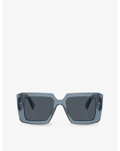 Prada Pr 23ys Square-frame Acetate Sunglasses - Blue