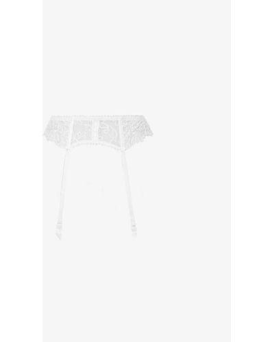 Aubade Toujours Stretch-lace Suspender Belt - White