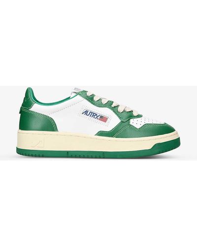 Autry Medalist Leather Low-top Trainers - Green