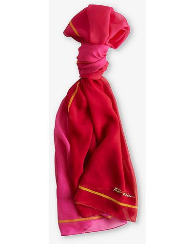 Ted Baker Daavina Logo-print Silk Scarf - Red