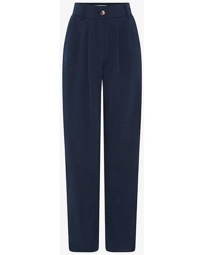 OMNES Cinnamon Straight-leg Relaxed-fit Stretch-woven Trousers - Blue