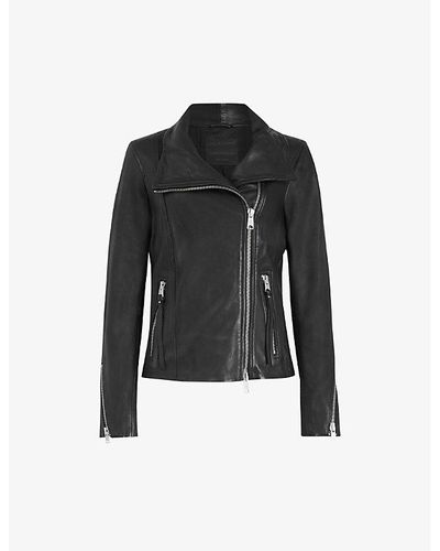 AllSaints Ellis Leather Jacket - Black