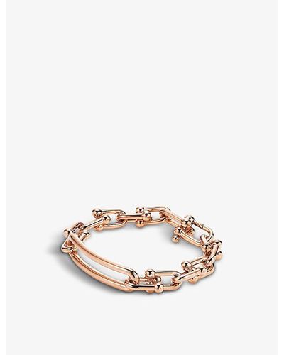 Tiffany & Co. Link Small 18ct Rose-gold Chain Bracelet - White