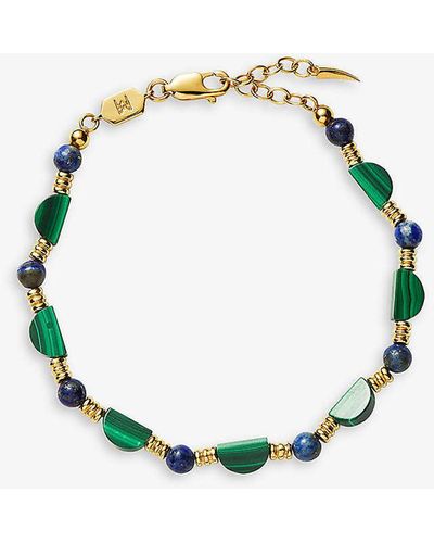 Missoma Zenyu 18ct Recycled Yellow -plated Vermeil Brass And Lapis Lazuli Bracelet - Blue