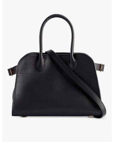 The Row Margaux Top-handle Leather Bag - Black