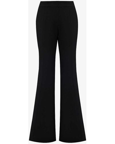 Gabriela Hearst Desmond Wide-leg Mid-rise Wool Trousers - Black