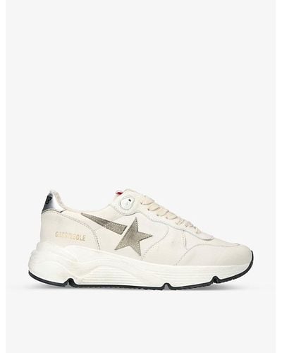 Golden Goose Running Sole 10876 Star-motif Leather Mid-top Sneakers - White