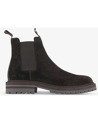 Common Projects Suede Chelsea Boots - Black