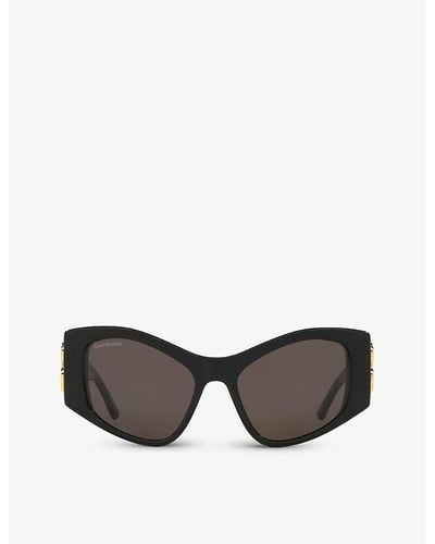 Balenciaga 6e000311 Bb0287s Cat Eye-frame Acetate Sunglasses - Black