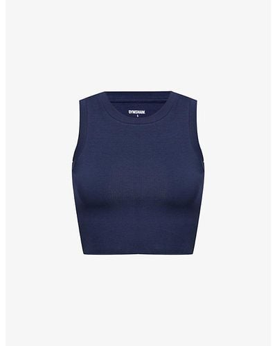 GYMSHARK Everywear Comfort Round-neck Stretch-cotton Top X - Blue