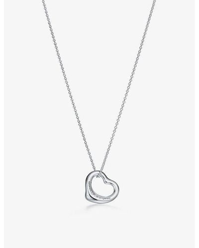 Tiffany & Co. Open Heart Small Sterling-silver Pendant Necklace - Metallic