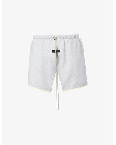 Fear Of God Essentials Brand-patch Cotton-blend Shorts - White