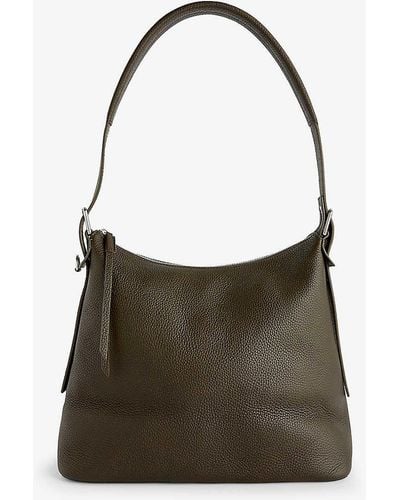 Lemaire Week-end Leather Hobo Bag - Brown