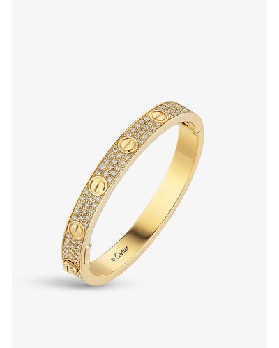 Cartier Gold Love 18ct -gold And 2ct Brilliant-cut Diamond Bracelet - Metallic