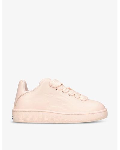 Burberry Leather Box Sneakers - Pink