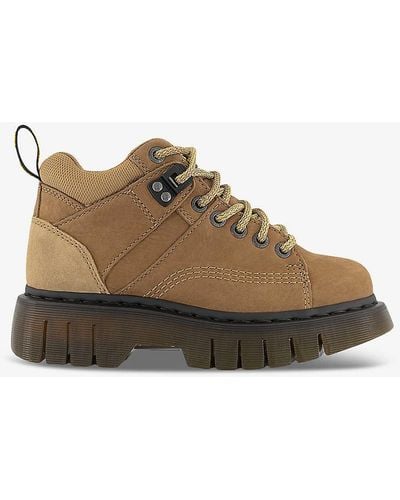 Dr. Martens Savanh Tan Woodard Lace-up Suede Hiker Boots - Brown