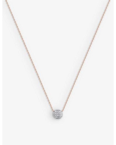 The Alkemistry Dana Rebecca Lauren Joy Mini 14ct Rose-gold And Diamond Necklace - White