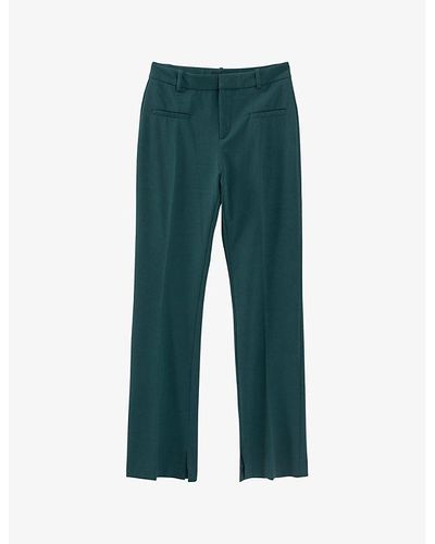 IKKS Straight-leg High-rise Stretch-woven Pants - Green