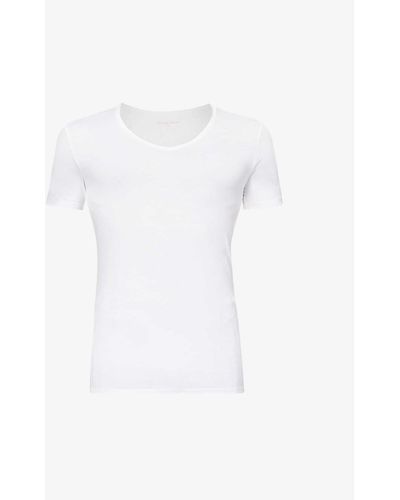 Derek Rose Jack V-neck Cotton T-shirt Xx - White