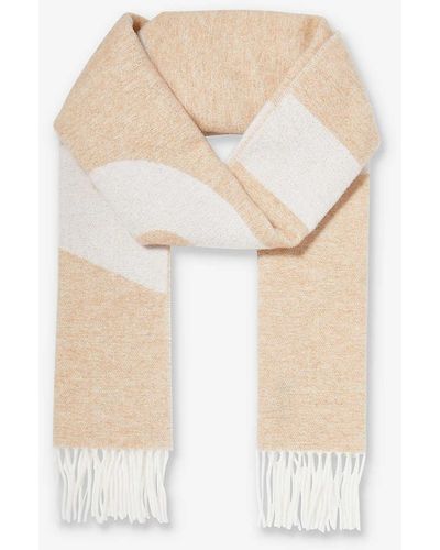 A.P.C. Malo Branded Wool-blend Scarf - White