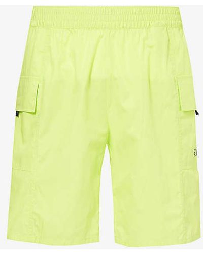 The North Face Flap-pocket Brand-print Cotton Shorts - Yellow