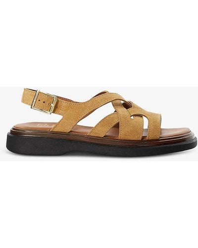 Dune Leebra Cross-strap Suede Flatform Sandals - Multicolour