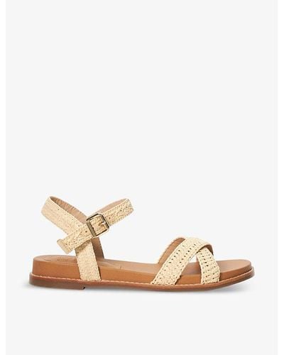 Dune Lassey Crossover-strap Woven Sandals - Natural