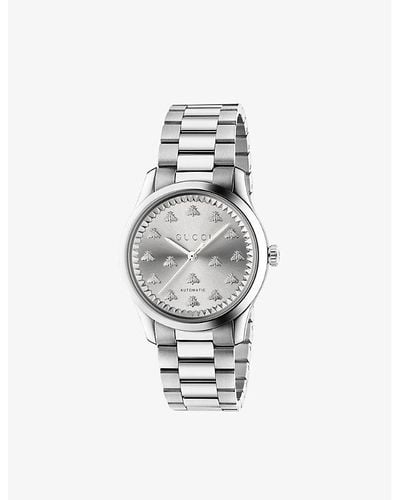 Gucci Ya1264190 G-timeless Stainless-steel Quartz Watch - Metallic
