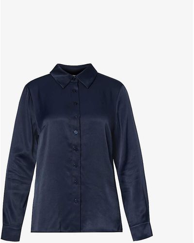 Aspiga Tamara Satin-texture Woven Shirt - Blue