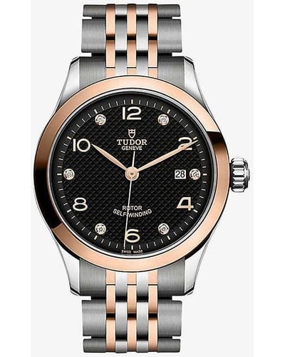 Tudor M91351-0004 1926 Stainless-steel, 18ct Rose-gold And Diamond Automatic Watch - Metallic