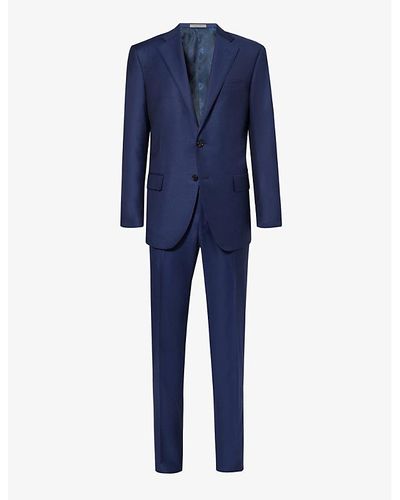 Corneliani Vy Single-breasted Regular-fit Wool Suit - Blue