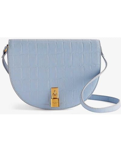 Ted Baker Sohho Padlock-embellished Leather Shoulder Bag - Blue