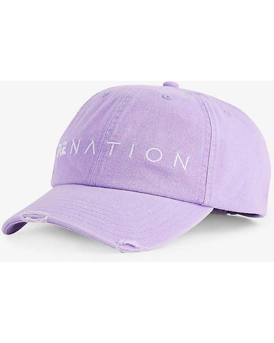 P.E Nation Immersion Brand-embroidered Cotton Baseball Cap - Purple