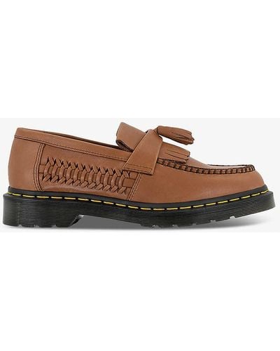 Dr. Martens Adrian Woven Leather Loafers - Brown