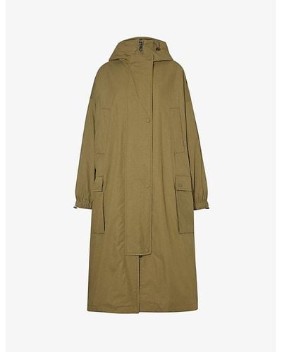 Weekend by Maxmara Matilde Relaxed-fit Cotton-blend Two-piece Coat - Green