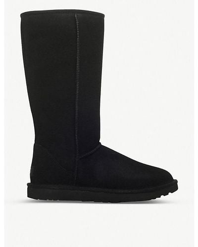 UGG Classic Ll Tall Sheepskin And Suede Boots - Black