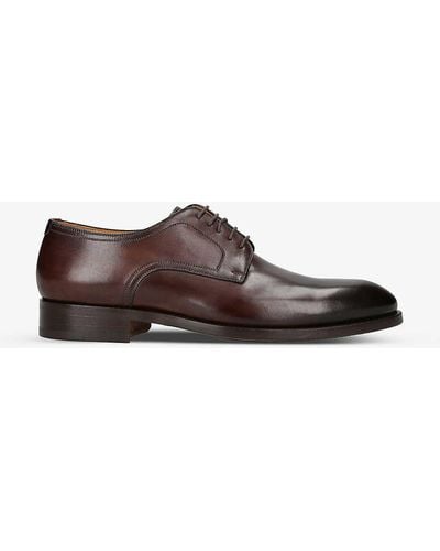 Magnanni Flex Leather Derby Shoes - Brown