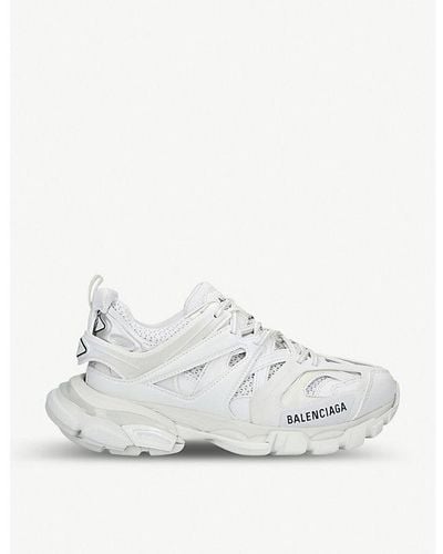 Balenciaga Track Nylon And Mesh Sneakers - White