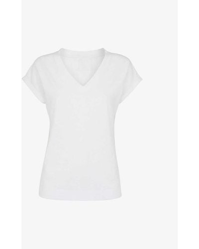 Whistles Willa Organic Cotton-jersey T-shirt - White