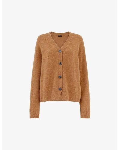 Whistles Textured Knitted Cardigan - Natural