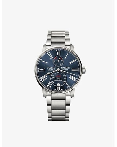 Ulysse Nardin 1183-310-7m/43 Marine Torpilleur Stainless-steel Automatic Watch - Blue