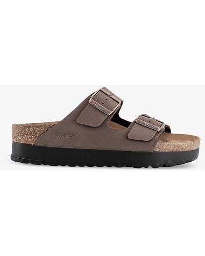 Birkenstock Arizona Flex Platform Woven Sandals - Brown