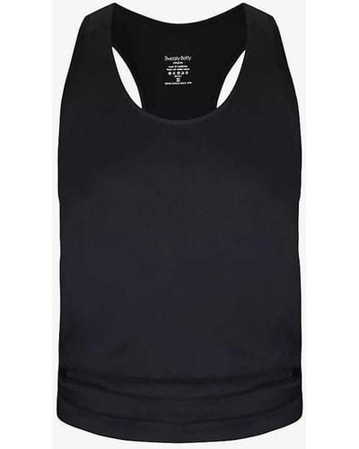 Sweaty Betty Gaia Round-neck Sleeveless Stretch-jersey Yoga Tank - Black