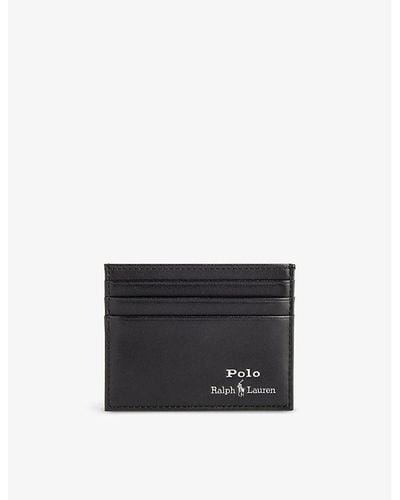 Polo Ralph Lauren Foil-logo Leather Card Holder - Black