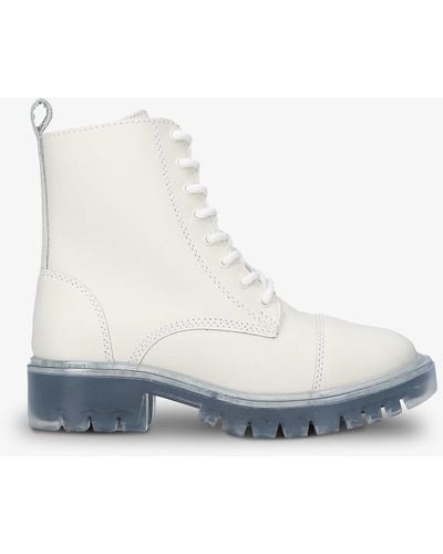 ALDO Reilly Leather Combat Boots - White
