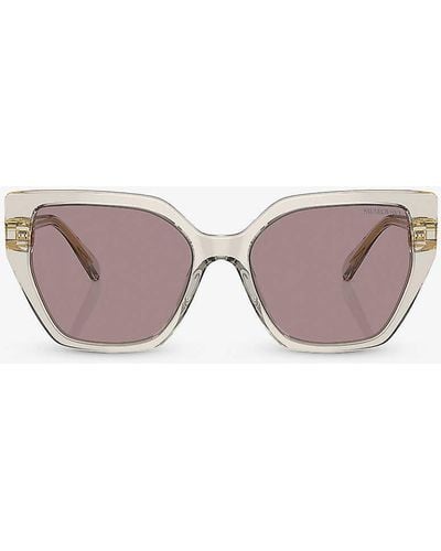 Swarovski Sk6016 Irregular-frame Acetate Sunglasses - Pink