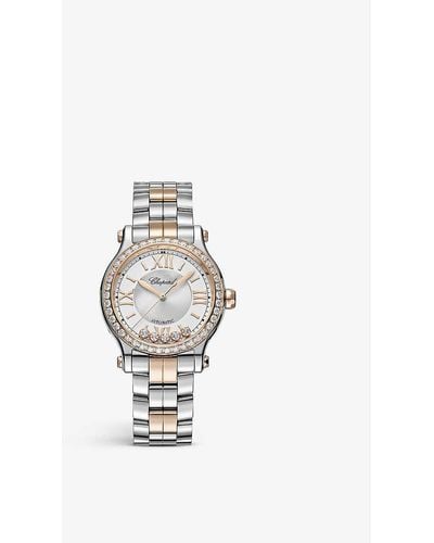 Chopard Happy Sport 278608-6004 18ct Rose-gold, Stainless Steel And Diamond Automatic Watch - Metallic
