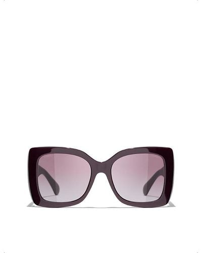 Chanel Square Sunglasses - Purple