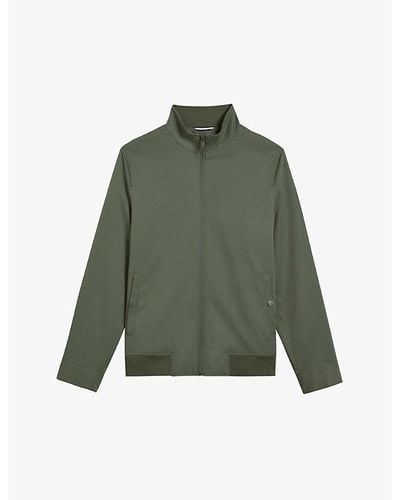 Ted Baker Arzona High-neck Woven Bomber Jacket - Green